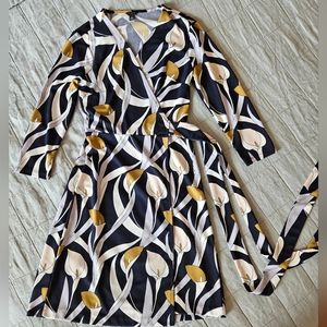 Ann Taylor floral wrap dress 0P